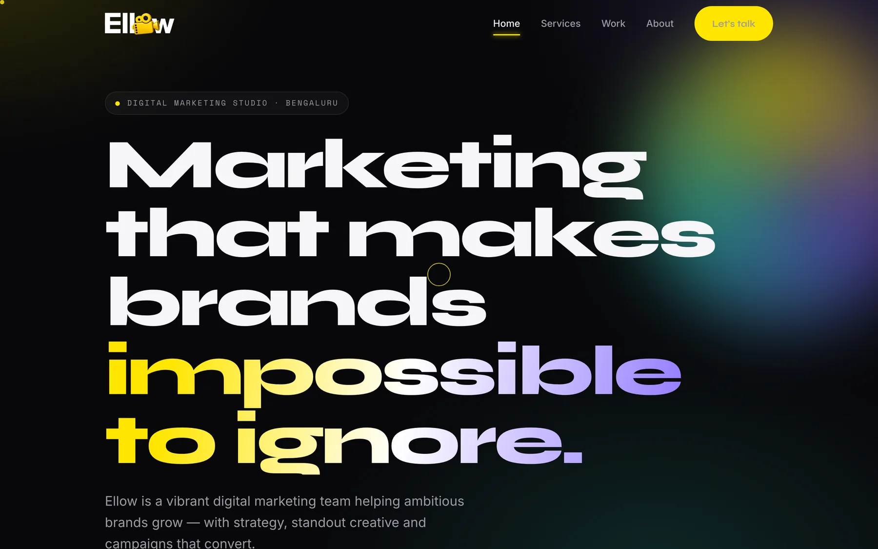 Dark kinetic direction for the Ellow brand