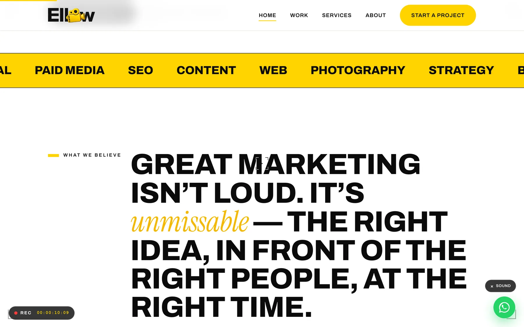 Editorial typographic direction for the Ellow brand